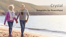  Presentation with walk - PPT theme with loving-retired-couple-holding-hands background and a soft green colored foreground