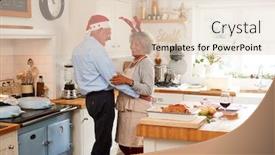  Presentation with antlers - Slide set having wearing fancy dress antlers dance background and a lemonade colored foreground