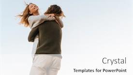  Presentation with love between man and woman - Theme enhanced with loving-young-man-lifting background and a white colored foreground
