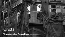  Presentation with facade - Presentation with low-angle-black-and-white background and a dark gray colored foreground