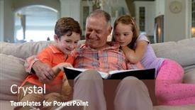  Presentation with senior living - Cool new slides with low-angle-front-view backdrop and a tawny brown colored foreground