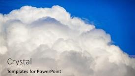  Presentation with sunny sky - PPT layouts enhanced with low-angle-of-fluffy-white background and a  colored foreground