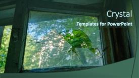  Presentation with window frame - Presentation theme enhanced with low-angle-of-grungy-window background and a tawny brown colored foreground