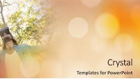  Presentation with virtual reality - Beautiful theme featuring low angle of man backdrop and a lemonade colored foreground