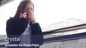  Presentation with sad woman - Amazing PPT layouts having low-angle-of-sad-woman and a ocean colored foreground