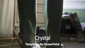  Presentation with rubber - Presentation design with angle of woman's legs background and a dark gray colored foreground