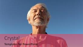  Presentation with sky sun - PPT theme consisting of low-angle-portrait-close-up background and a red colored foreground