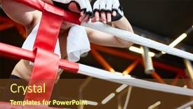  Presentation with boxer - PPT theme with low-angle-shot-of-exhausted background and a tawny brown colored foreground