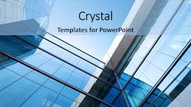  Presentation with modern building - Amazing PPT theme having low angle view modern building backdrop and a light blue colored foreground