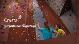  Presentation with athletes - Amazing presentation theme having low-angle-view-of-athletes backdrop and a tawny brown colored foreground