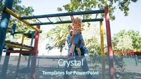  Presentation with low angle view of fictitious - Cool new PPT theme with low angle view of father backdrop and a  colored foreground