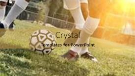  Presentation with football - PPT theme with low-angle-view-of-football background and a yellow colored foreground