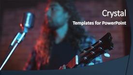  Presentation with singer - PPT theme with  background and a  colored foreground