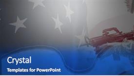  Presentation with stars stripes - PPT layouts having low angle view of military background and a ocean colored foreground