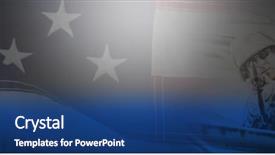  Presentation with american revolution close up - Cool new PPT layouts with low angle view of military backdrop and a ocean colored foreground