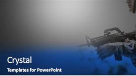  Presentation with boot camp - Beautiful PPT theme featuring low angle view of military backdrop and a ocean colored foreground