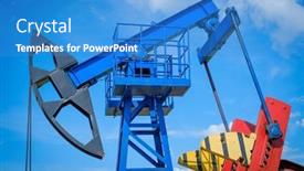  Presentation with pump - Presentation design featuring low-angle-view-of-modern background and a teal colored foreground