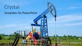  Presentation with pump - Presentation having low-angle-view-of-modern background and a light blue colored foreground