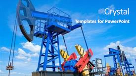  Presentation with pump - Presentation theme featuring low-angle-view-of-modern background and a teal colored foreground