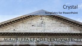  Presentation with low angle view of hockey - Audience pleasing slide deck consisting of low angle view of pantheon backdrop and a  colored foreground