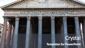  Presentation with low angle view of hockey - PPT layouts featuring low angle view of pantheon background and a ocean colored foreground