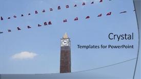  Presentation with november - Cool new presentation theme with tower avenue habib bourguiba tunis backdrop and a light blue colored foreground
