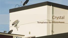  Presentation with andhra pradesh - Cool new PPT layouts with low angle view of satellite dishes on a house tirupati andhra pradesh india backdrop and a lemonade colored foreground