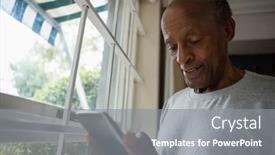  Presentation with mobile home - Amazing slide deck having low-angle-view-of-senior backdrop and a  colored foreground