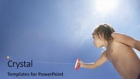  Presentation with kite - Presentation theme enhanced with concept of biochemistry with dna background and a black colored foreground