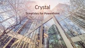  Presentation with low angle view of volleyball - PPT theme having low angle view of skyscrapers background and a  colored foreground