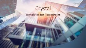  Presentation with low angle view of volleyball - PPT theme featuring low angle view of skyscrapers background and a  colored foreground