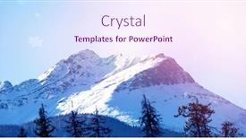  Presentation with mountain view - PPT layouts featuring low-angle-view-of-snowcapped background and a sky blue colored foreground