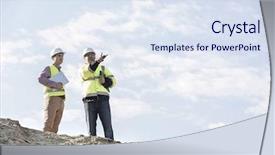  Presentation with low angle view of hockey - Slide set enhanced with low angle view of supervisors background and a sky blue colored foreground