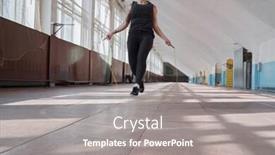  Presentation with black female - Audience pleasing slides consisting of low-angle-view-of-tattooed backdrop and a gray colored foreground