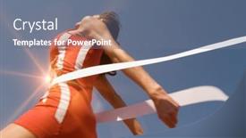  Presentation with blue line - Cool new presentation theme with low-angle-view-of-young backdrop and a gray colored foreground