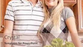  Presentation with vertical - Audience pleasing theme consisting of low-angle-view-of-young backdrop and a coral colored foreground