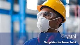  Presentation with mask - Slide deck consisting of low-angle-view background and a ocean colored foreground