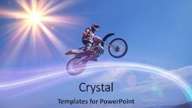  Presentation with mountain view - Slide deck enhanced with man on mountain bike background and a light blue colored foreground