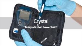  Presentation with diabetes - Slide deck enhanced with low blood glucose - diabetes kit background and a dark gray colored foreground