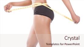  Presentation with diet low carb concept healthy - PPT layouts featuring low calorie - african woman diet concept background and a lemonade colored foreground