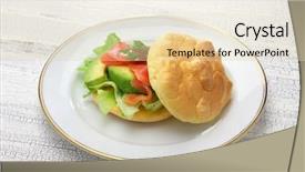  Presentation with unleavened bread wine - Colorful theme enhanced with low calorie - cloud bread no carb bread backdrop and a lemonade colored foreground