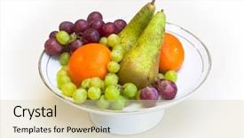  Presentation with fruit - Slide deck featuring low calorie - fruit in bowl background and a lemonade colored foreground