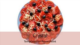  Presentation with apa style for care plan - Presentation enhanced with low calorie - pizza style salad plate isolated background and a red colored foreground