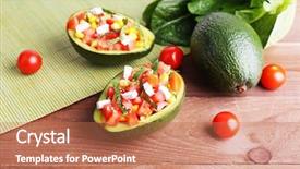  Presentation with table napkin - Amazing presentation having low calorie - tasty salad in avocado backdrop and a coral colored foreground