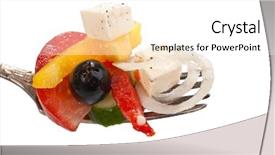  Presentation with greek - Cool new theme with low carb - healthy greek salad backdrop and a  colored foreground