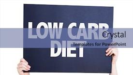  Presentation with diet - PPT theme with balanced meal plan - low carb diet card isolated background and a ocean colored foreground