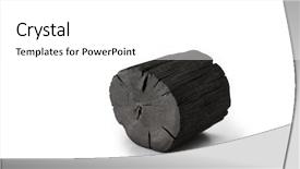  Presentation with traditional wood - PPT theme with white kishu binchotan japanese background and a white colored foreground