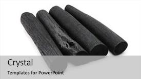  Presentation with charcoal - Colorful presentation design enhanced with white kishu binchotan japanese backdrop and a light gray colored foreground