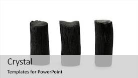  Presentation with charcoal - Cool new PPT layouts with white kishu binchotan japanese backdrop and a light gray colored foreground