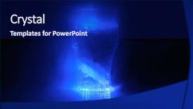  Presentation with blue neon - Presentation design with 60 seconds - time laps exposure background and a navy blue colored foreground